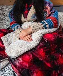 Rumpl Sherpa Puffy Blanket - Ombre Plaid -Cheap Sleeping Bags Store 0b4d3c7d af5b 4fc5 8bb4 7b915604fc7a