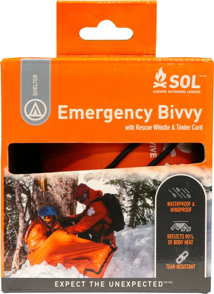 SOL Emergency Bivvy with Rescue Whistle and Tinder Cord 3 SOL Emergency Bivvy with Rescue Whistle and Tinder Cord