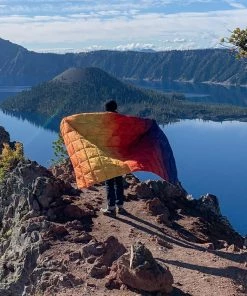 Rumpl Down Puffy Blanket - Pyro Tri-Fade -Cheap Sleeping Bags Store 84b61ffe 78a4 40f0 8a79 438dc66e5b2e