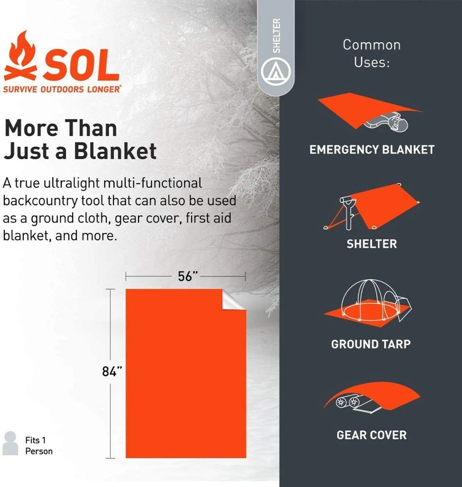 SOL Emergency Blanket 6 SOL Emergency Blanket - Image 4