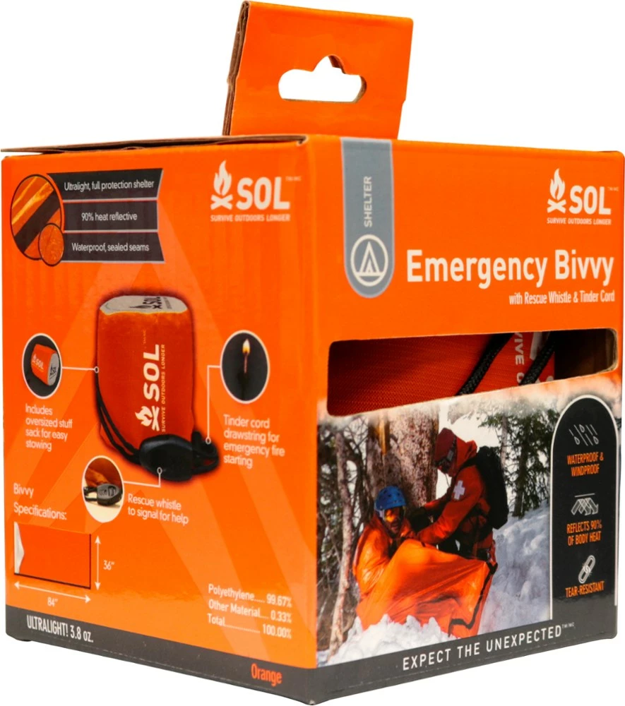 SOL Emergency Bivvy with Rescue Whistle and Tinder Cord 4 SOL Emergency Bivvy with Rescue Whistle and Tinder Cord - Image 2